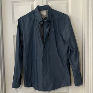 Quiksilver Dark Blue Casual Button Down Shirt